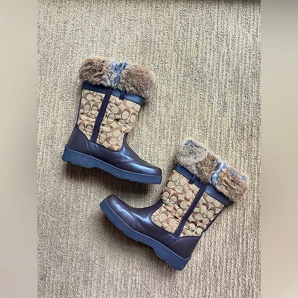 Coach Brown and Tan Winter Boots - Picture 2 of 3